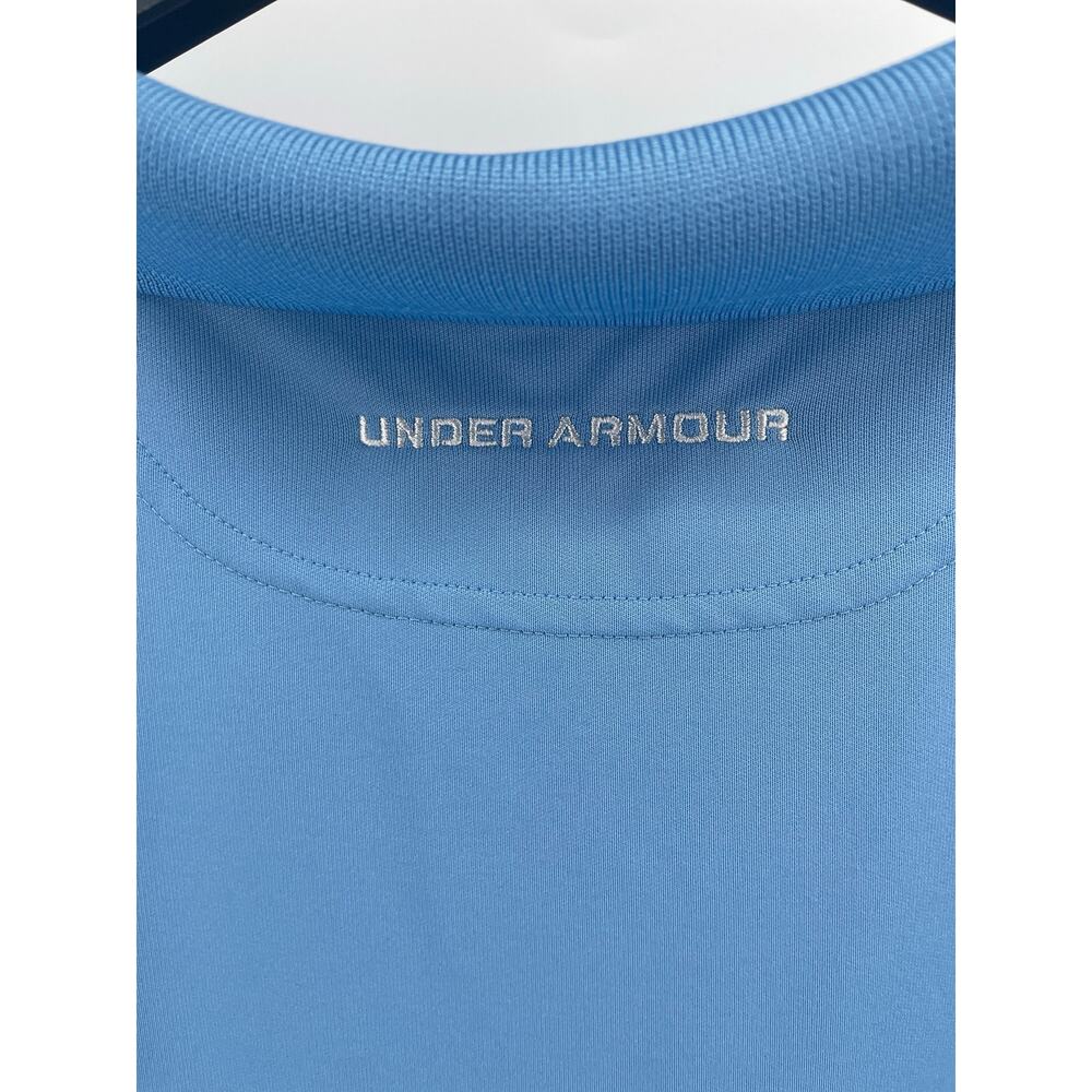Under Armour Polo Shirt Men’s 3XL Sky Blue HeatGear Loose Fit Preppy Golf - Picture 3 of 8